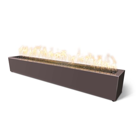 The Outdoor Plus 60 Rectangular Eaves Fire Pit - Powder Coated Metal - Java - Natural Gas OPT-LBTPC60-JAV-NG